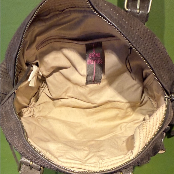 Jerome Dreyfuss Brown Twee Leather Shoulder Bag - Picture 4 of 6